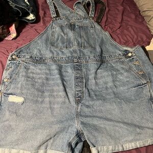 Woman’s plus size jeans overalls